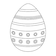 página para colorear: Pintura huevo de Pascua con patrones florales