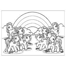 klein ponie, my klein ponie en reënboog