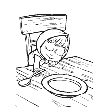 Mary fell asleep at the table