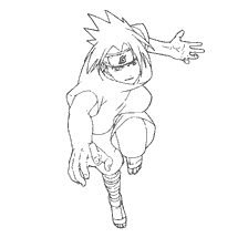 Coloring by Sasuke Utiha from Naruto