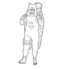 Kankuro from Naruto in coloring book