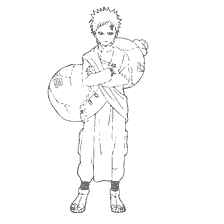 Coloring Gaara from Naruto