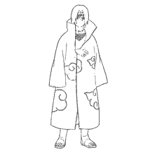 Coloring by Itachi Utiha from Naruto