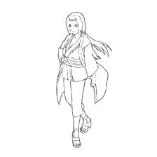 Tsunade from Naruto in coloring book