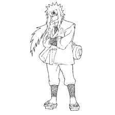 Jiraya from Naruto - coloring book for children