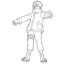 Coloring Naruto in winter outfit