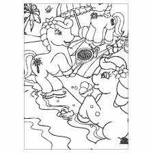 Coloring My Little Pony on the Beach