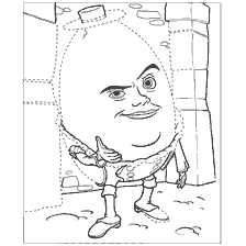 Kleuren Humpty Dumpty van de cartoon Kat in laarzen