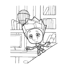 Fixic Nolick sur le livre de coloriage