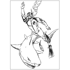 AxenMan and the shark