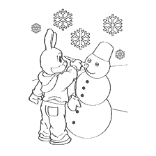 Steppe decorates a snowman