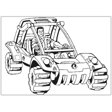 AxenMan on the buggy