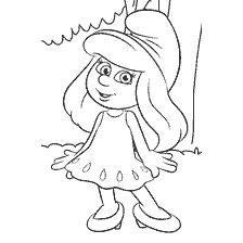 Colorir Smurfette dos Smurfs