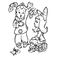 página para colorir: Piero e Malvina no livro de coloração, personagens da Chave Dourada