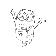 Colorare con un minion allegro da Ugly Me