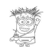 Colorare Minion dal cartone animato Nonostante Me