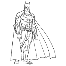 kleurplaat: Batman in een kleurenboek