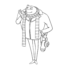 Coloring Gru dal cartone animato Nonostante I