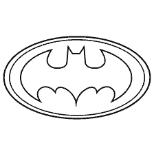 kleurplaat: Tekening van het Batman-teken in kleurstijl