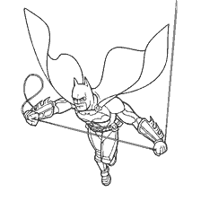 kleurplaat: Batman in een kleurenboek