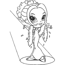 Coloring The Glamorous Girl von Lisa Frank