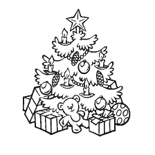 Coloring an elegant Christmas tree