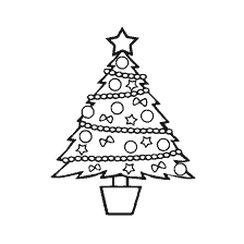Colorir uma árvore de Natal elegante