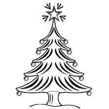 Colorir árvore de Natal com bolas e uma estrela no topo