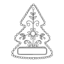 A beautiful Christmas tree for coloring