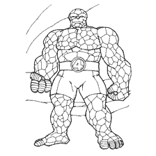 coloring page: The Creature of the Fantastic Four