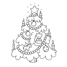 Coloring an elegant New Year's tree