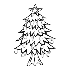 Zeichnen eines Weihnachtsbaums mit Spielzeug und Stern