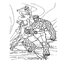 coloring page: Coloring with Fantastic Four Characters