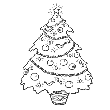Ein eleganter Weihnachtsbaum mit Spielzeug und Stern