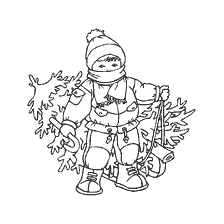 The boy with the tree