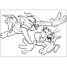 Tom and Jerry run after each other