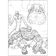 coloring page: Coloring with Fantastic Four Characters