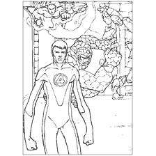 coloring page: Coloring with Fantastic Four Characters