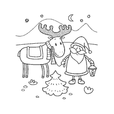 De kerstman en het hert