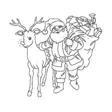Santa Claus with Rudolph