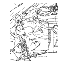 coloring page: Coloring Fantastic Four with Force Field and Characters