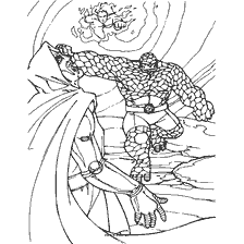 coloring page: Fantastic Four: Doc Doom and the Stone
