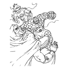 coloring page: Fantastic Four in Battle