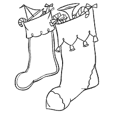 Calcetines de Navidad llenos de regalos y dulces