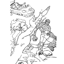 coloring page: Coloring Fantastic Four with Heroes