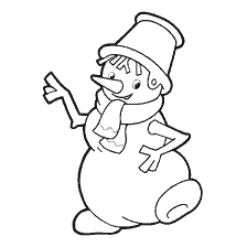 A drawing of a snowman who dances
