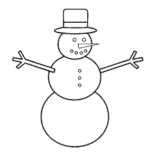 Coloring snowman