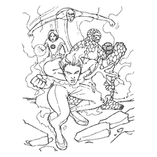 coloring page: Coloring of the Fantastic Four