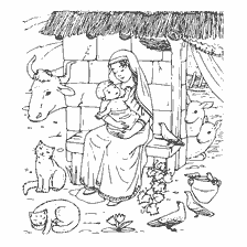 Christmas Jesus and the Virgin