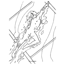 coloring page: Coloring Torch from the Fantastic Four